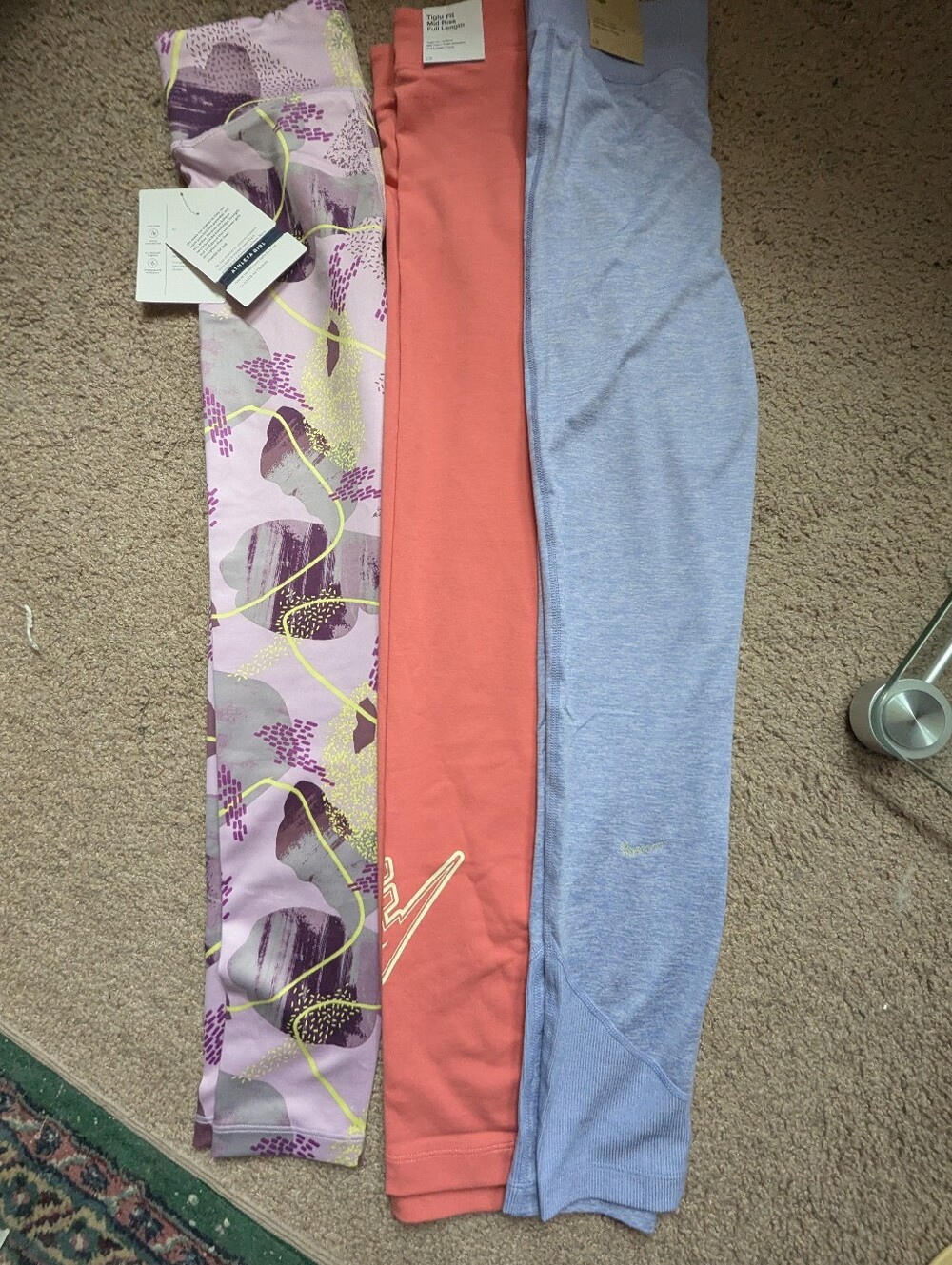 Girls Athletic Leggings - Nike + Athleta - Size Large